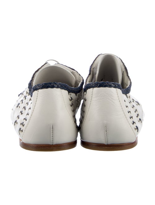Prada Leather Whipstitch Trim Oxfords