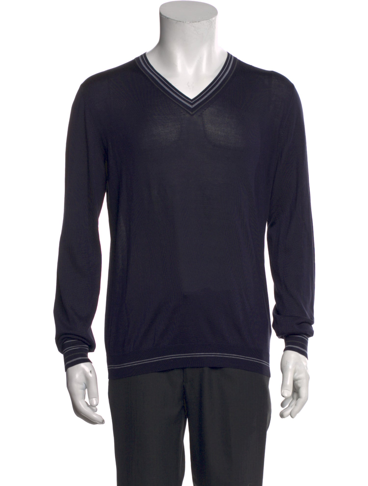Prada V-Neck Long Sleeve Pullover