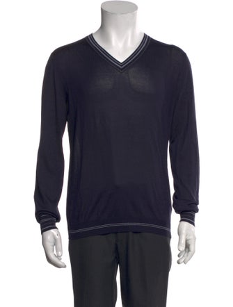 Prada V-Neck Long Sleeve Pullover