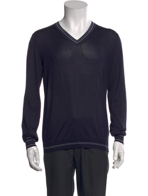Prada V-Neck Long Sleeve Pullover