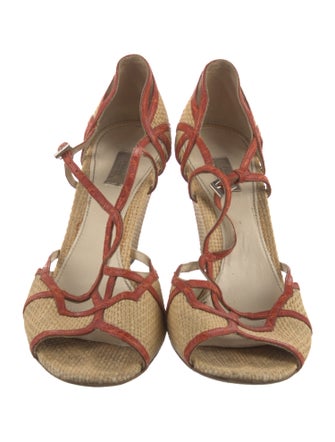 Prada Rattan Printed Espadrilles