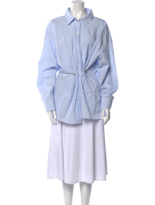 Prada 2023 Striped Button-Up Top