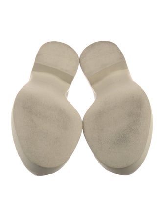 Prada Enameled Metal Triangle Patent Leather Oxfords