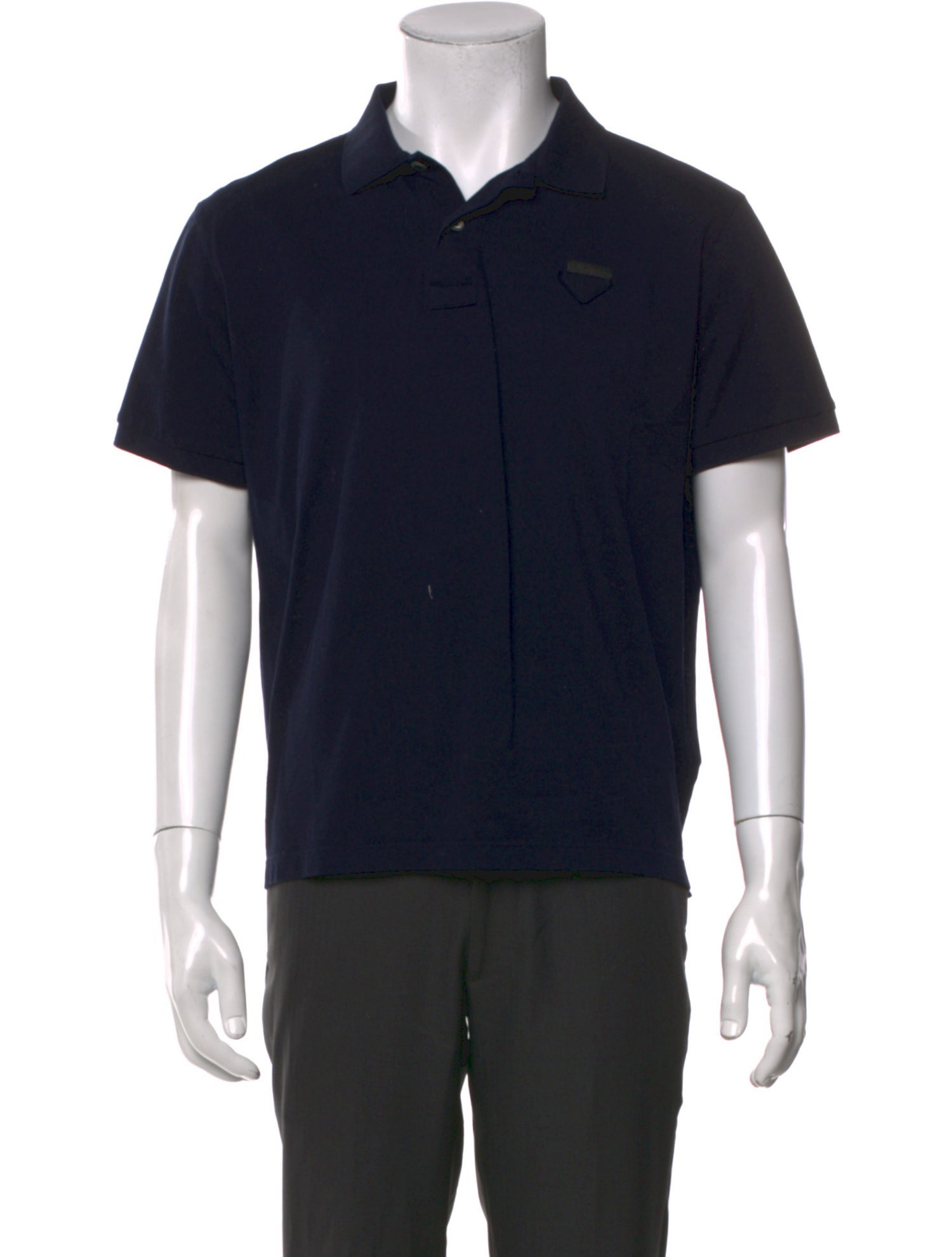 Prada 2018 Enameled Metal Triangle Polo Shirt