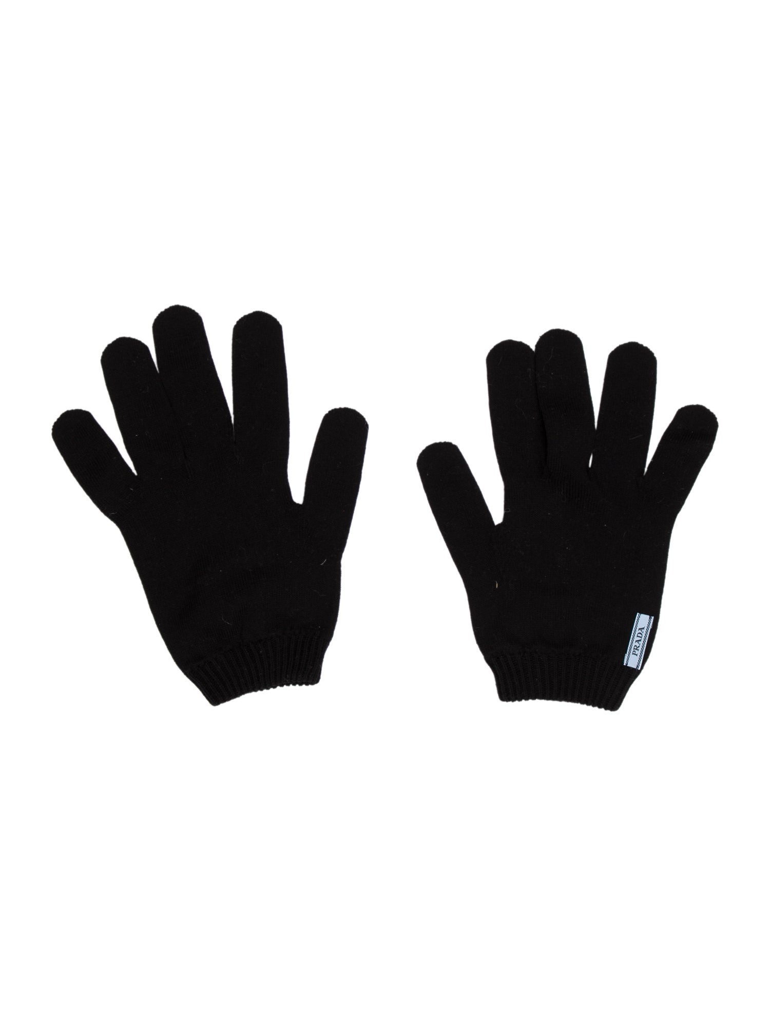 Prada Logo Woven Gloves