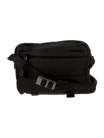 Prada Enameled Metal Triangle Shoulder Bag