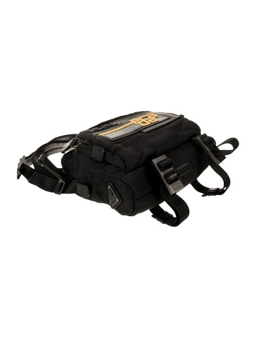 Prada Enameled Metal Triangle Shoulder Bag