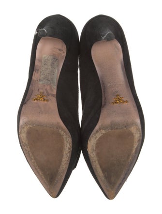 Prada Suede Bow Accents Pumps