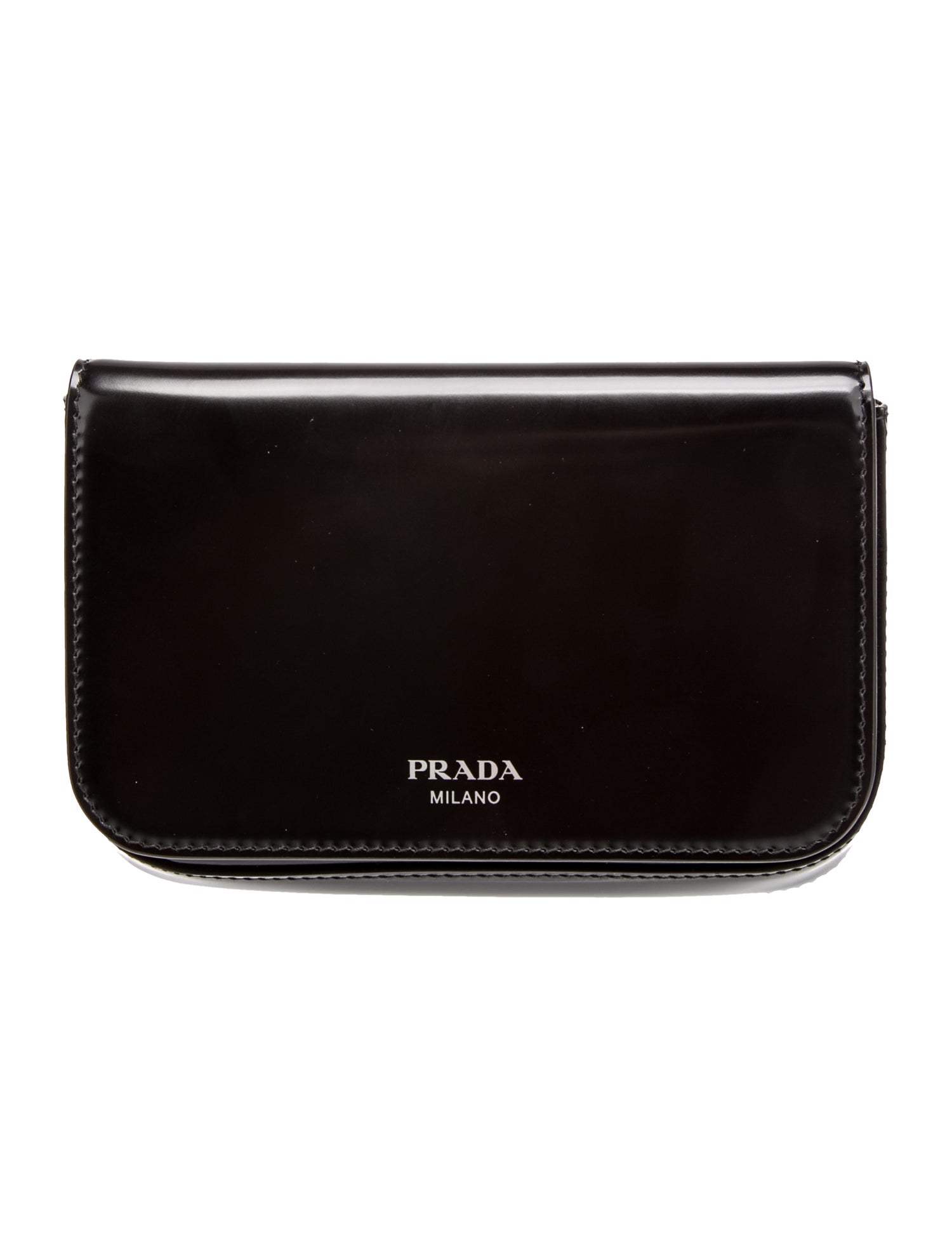 Prada Spazzolato Leather Clutch w/ Tags