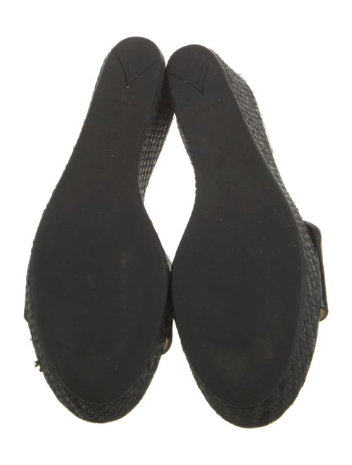 Prada Patent Leather Leather Trim Embellishment Slides