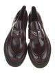 Prada Enameled Metal Triangle Patent Leather Oxfords