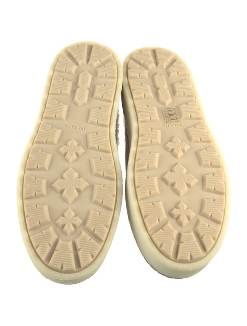 Prada Suede Fur Trim Mules