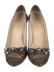 Prada Patent Leather Crystal Embellishments Pumps