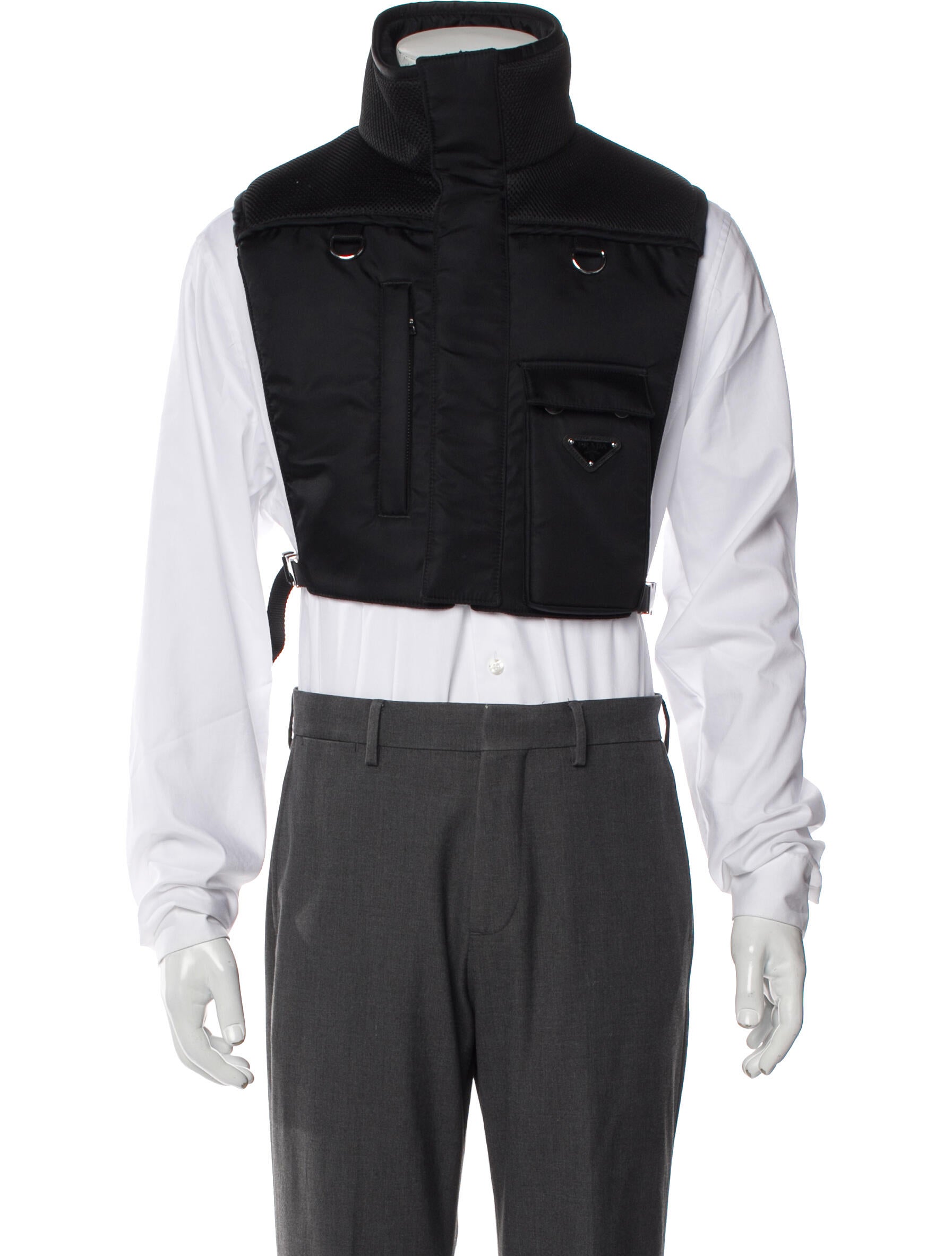 Prada 2021 Enameled Metal Triangle Vest