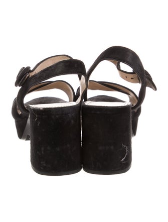 Prada Suede Slingback Sandals