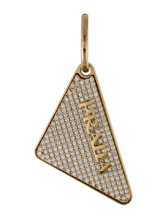 Prada Cubic Zirconia Logo Single Earring