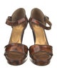 Prada Patent Leather Printed Sandals