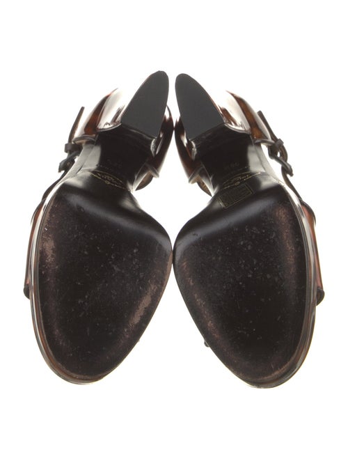 Prada Patent Leather Printed Sandals