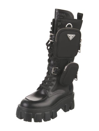Prada Leather Combat Boots