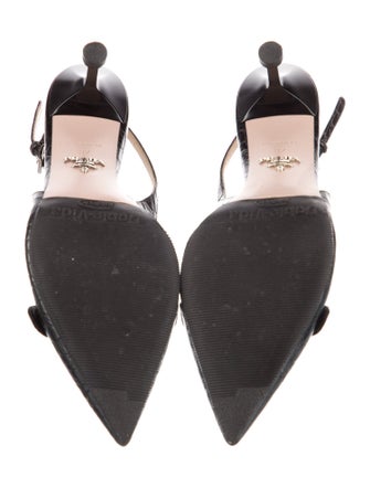 Prada Crocodile Animal Print Slingback Pumps