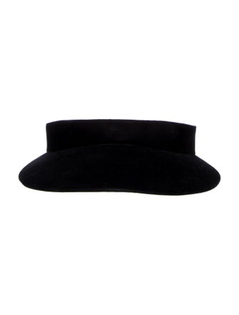 Prada Solid Velvet Visor