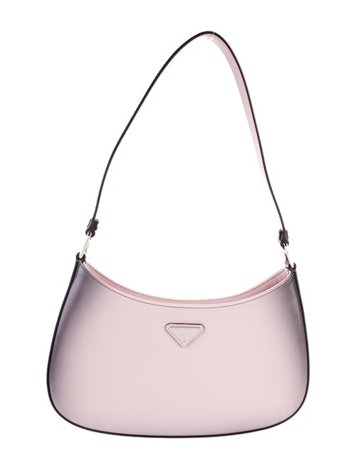 Prada Enameled Metal Triangle Cleo