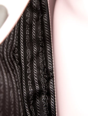 Prada Enameled Metal Triangle Cleo