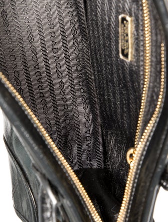 Prada Enameled Metal Triangle Bonnie Medium