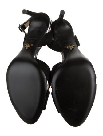 Prada Leather Colorblock Pattern Slingback Pumps