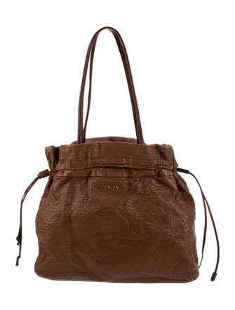 Prada Nappa Antique Leather Bucket Bag