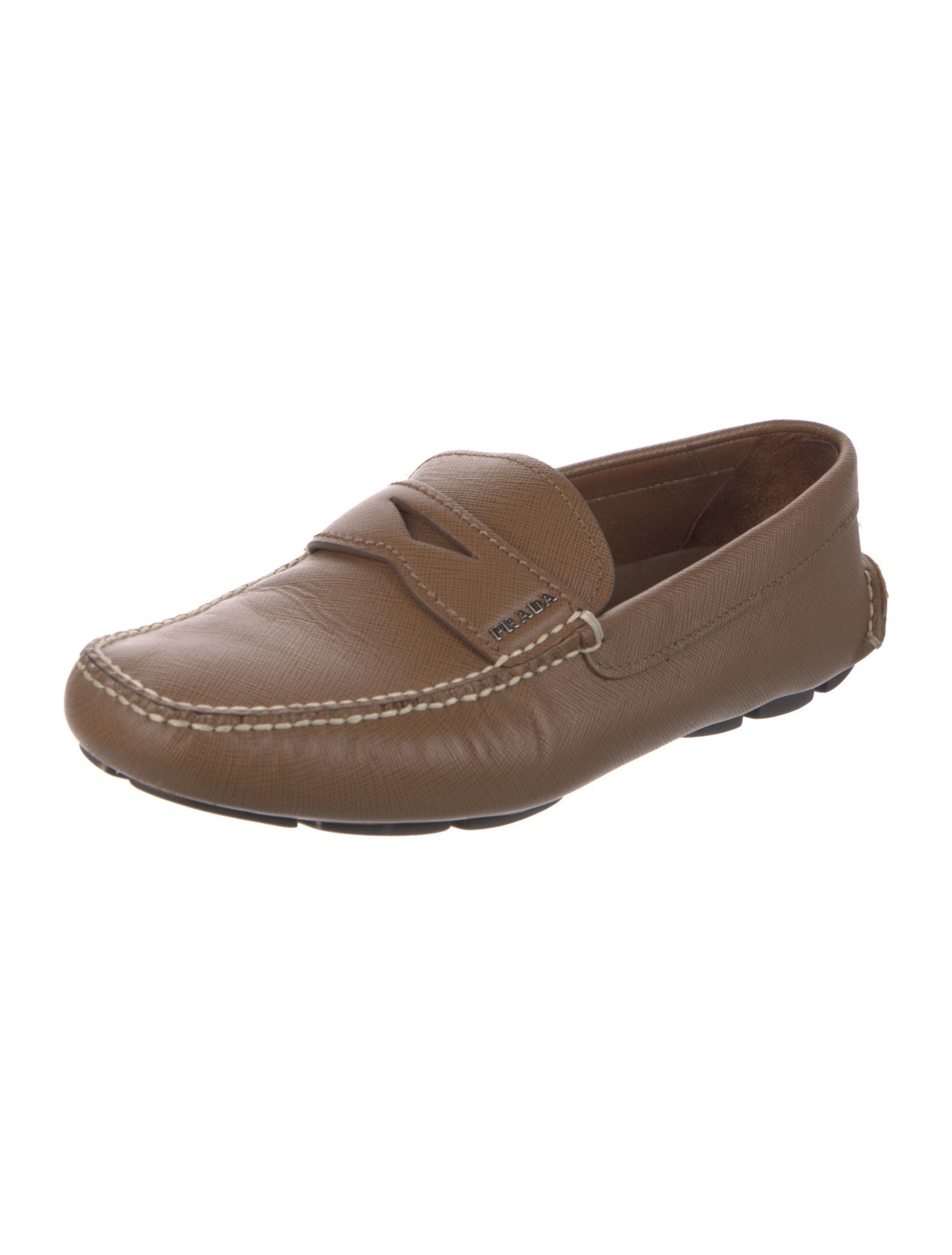 Prada Leather Moccasins