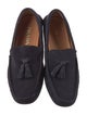 Prada Suede Tassel Accents Moccasins
