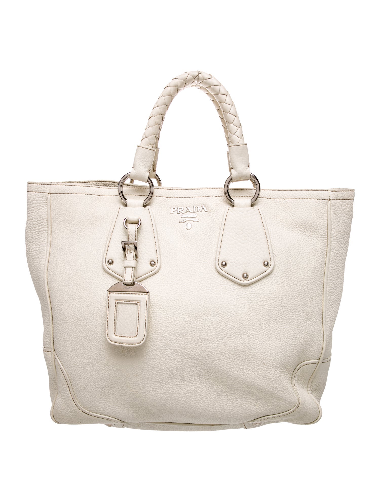 Prada Vitello Daino Leather Top Handle Bag