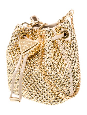 Prada Enameled Metal Triangle Tote