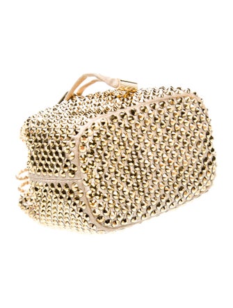 Prada Enameled Metal Triangle Tote