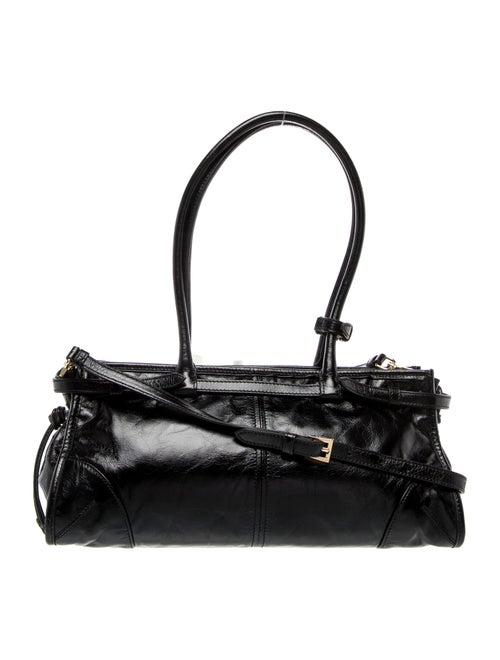 Prada Enameled Metal Triangle Bonnie Medium