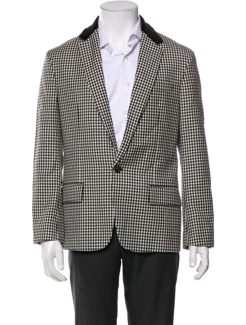 Prada Late 2000's - Early 2010's Plaid Print Blazer
