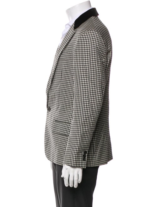 Prada Late 2000's - Early 2010's Plaid Print Blazer