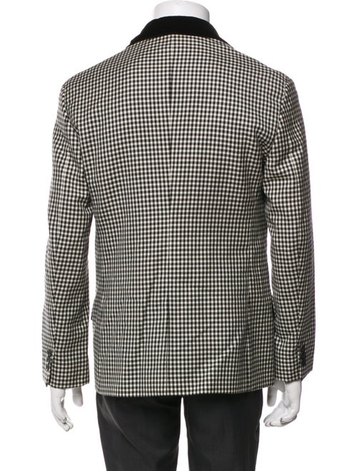 Prada Late 2000's - Early 2010's Plaid Print Blazer