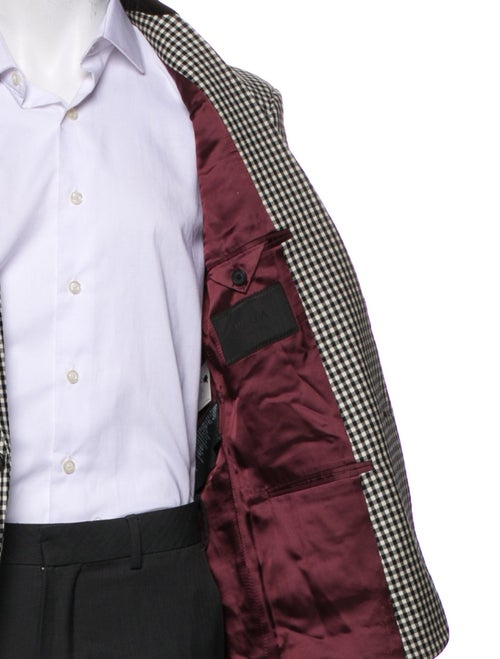 Prada Late 2000's - Early 2010's Plaid Print Blazer
