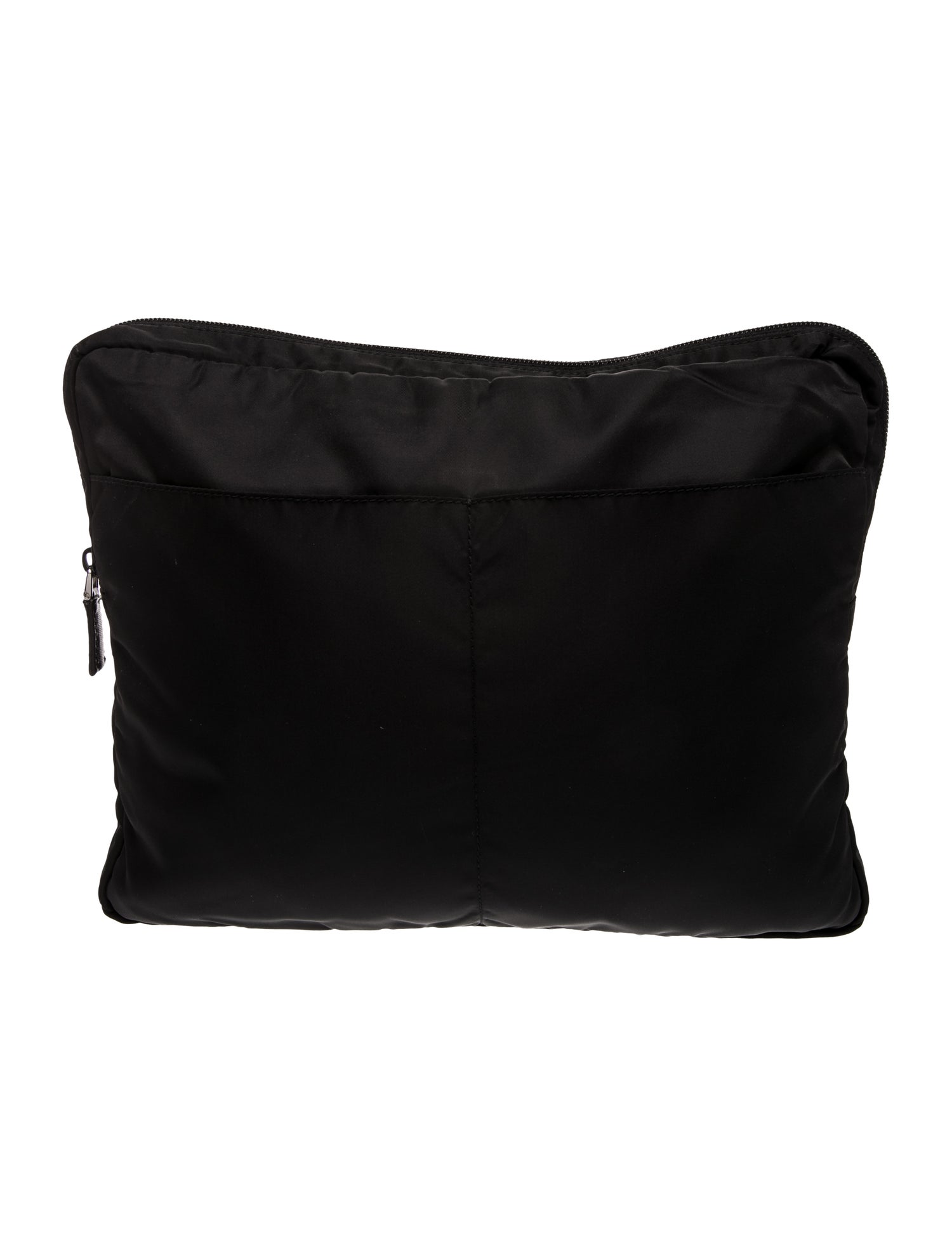 Prada Enameled Metal Triangle Portfolio