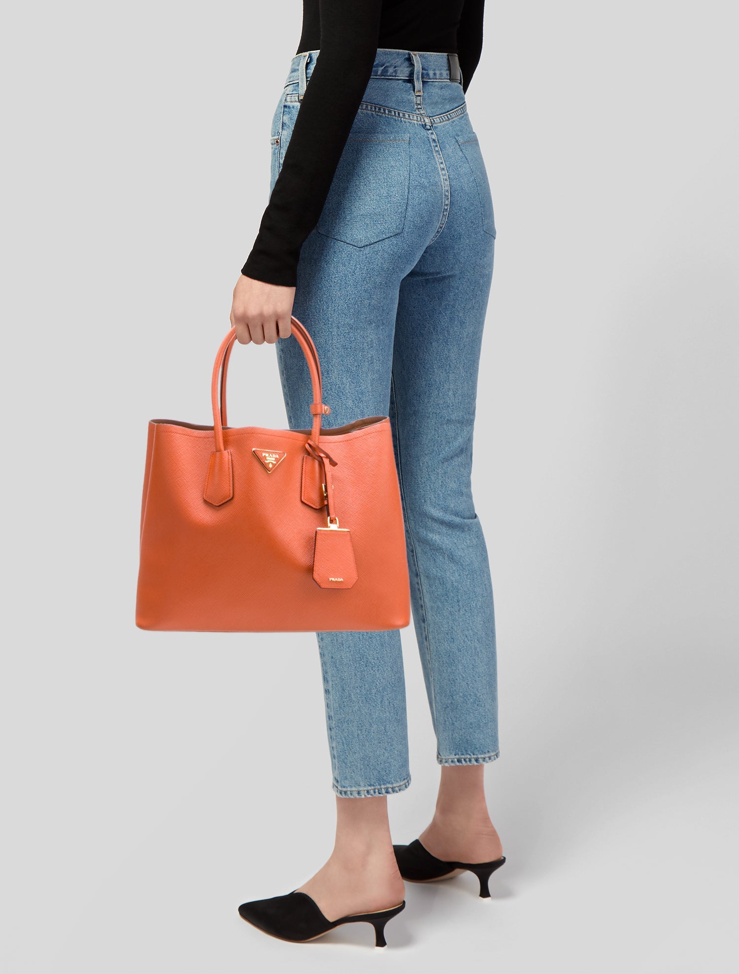 Prada Saffiano Leather Double Bag Medium