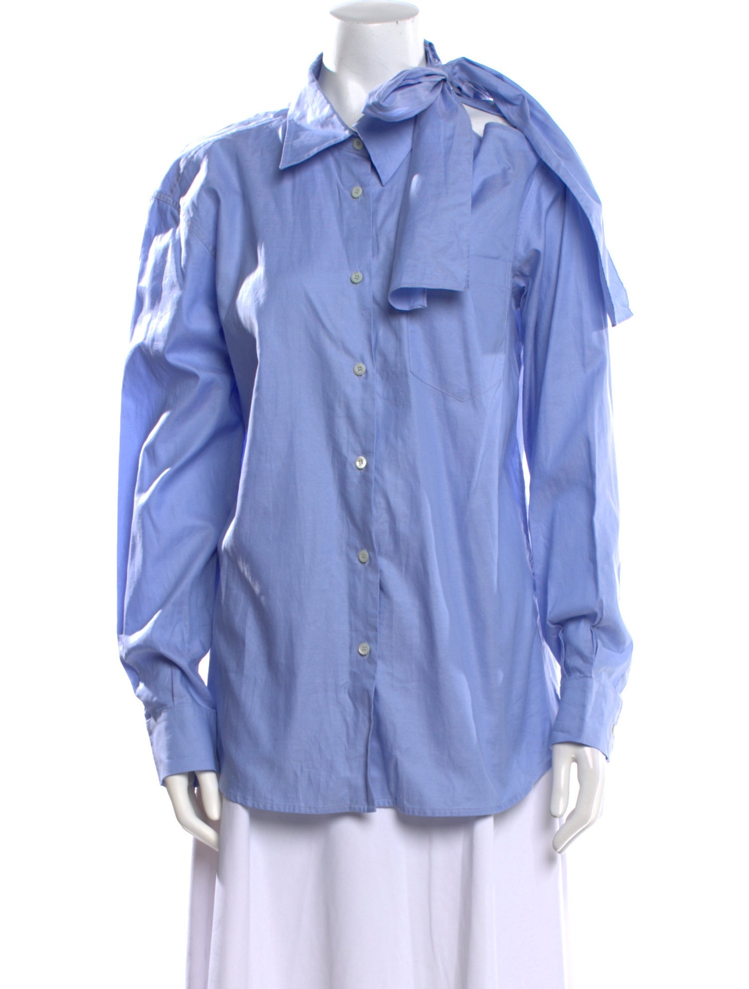 Prada 2019 Long Sleeve Button-Up Top