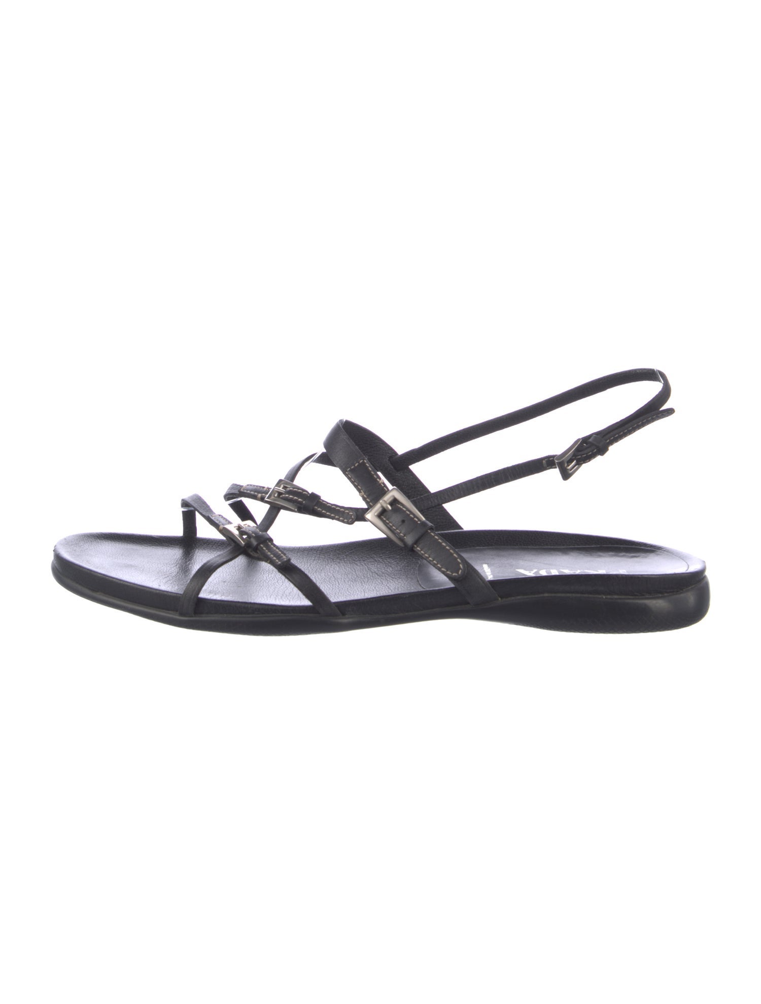 Prada Leather Slingback Sandals