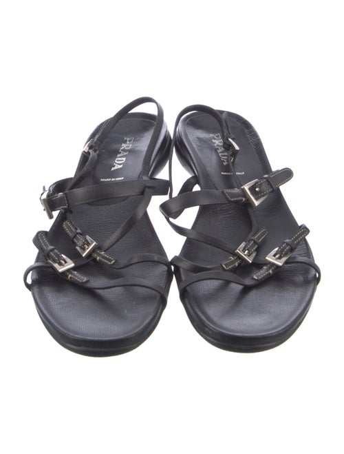 Prada Leather Slingback Sandals
