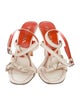 Prada Leather T-Strap Sandals