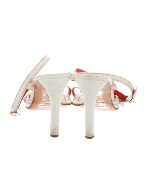 Prada Leather T-Strap Sandals