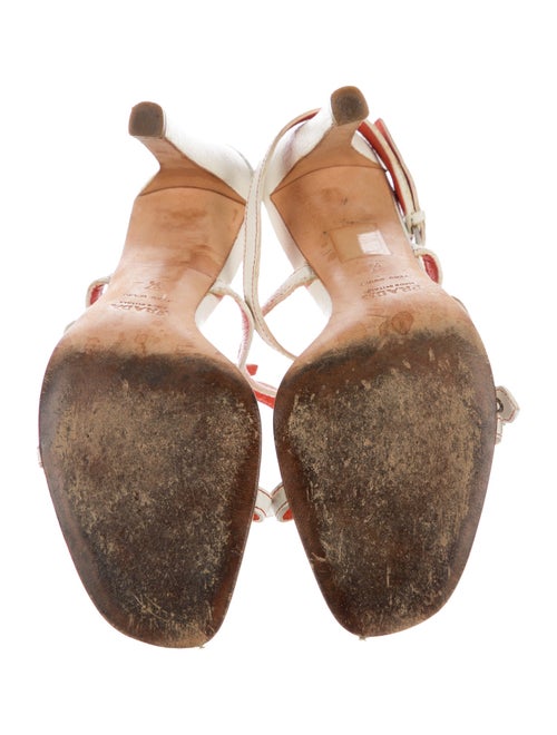 Prada Leather T-Strap Sandals