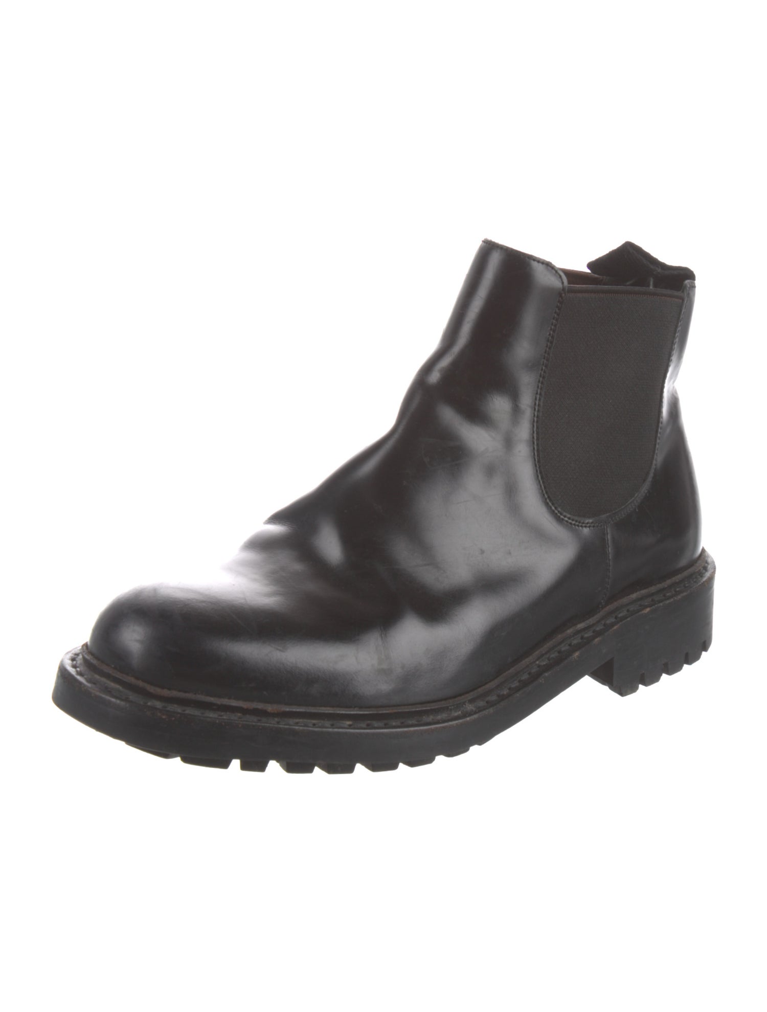 Prada Leather Chelsea Boots