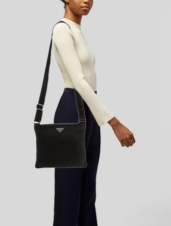 Prada Enameled Metal Triangle Portfolio